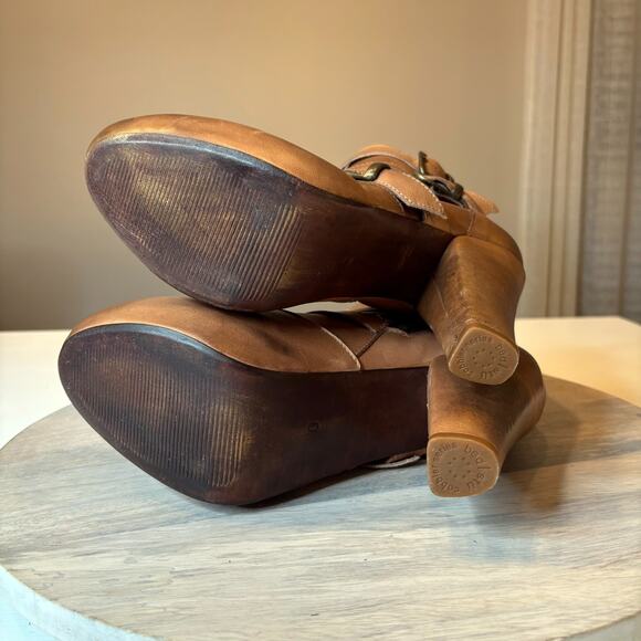 Bed Stu Cobbler Series Brown Leather Distressed Ankle Boots Women's US Size 9 - Picture 8 of 11